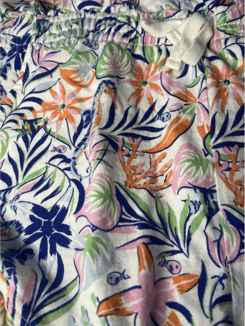 Polo Ralph Lauren Girls Romper Floral Ruffle Cinch Waist Shorts Size XL (16) EUC